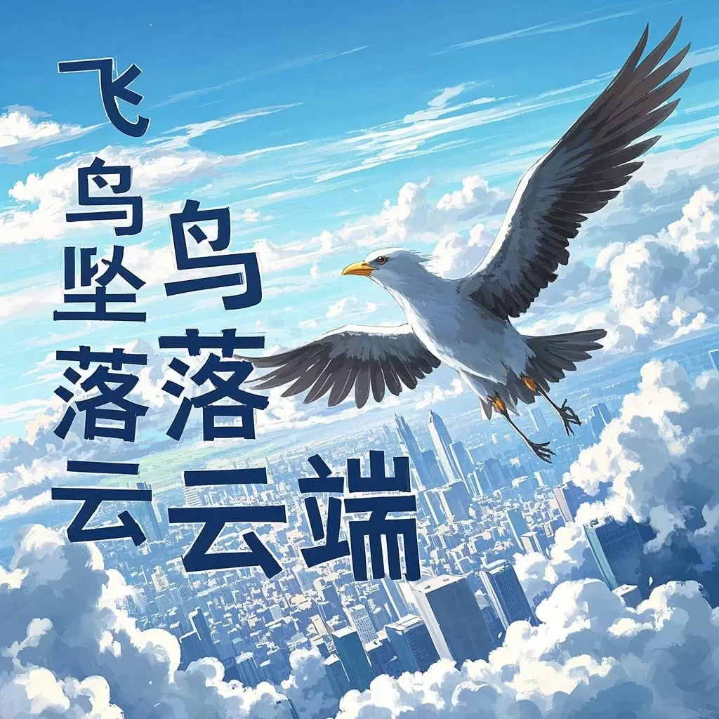 飞鸟坠落云端